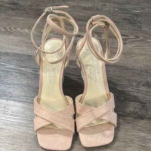 Jessica Simpson Pink Block Heel Sandals